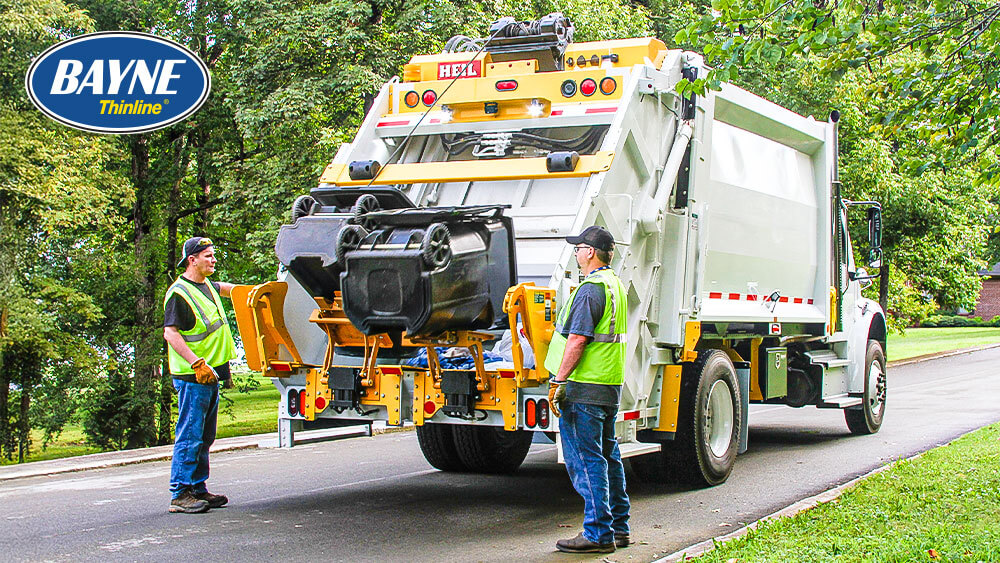 Bayne cart tippers for garbage trucks